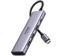 Concentrador USB-C 6 en 1 (HDMI MicroSD TF y 2 puertos USB-A) - UGREEN