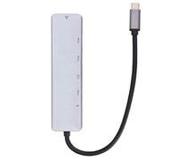 Concentrador USB C, Adaptador USB C 6 en 1 Plug and Play para el Hogar para Viajes de Oficina