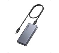Concentrador USB C Anker 343 (7 en 1, HDMI 4K Dual) con Suministro de energía de 100 W, Dos Puertos HDMI 4K, 1 Puerto Ascendente USB-C, 3 Puertos de Datos para Laptop USB-A y USB-C de 5 Gbps DELL