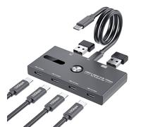 Concentrador USB C de 10 Gbps, divisor de 6 puertos tipo C, adaptador USB-A/C a USB C/A para PC, portátil, MacBook Pro/Air, iMac, Surface Pro, Chromebook, etc. (Solo con cuba, no es compatible con