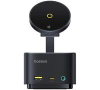 Concentrador USB-C MagPro Serie II 7 en 1 con carga magnética Qi2 de 15 W (negro) - BASEUS