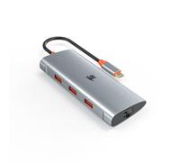 Concentrador USB C Tiergrade, Adaptador USB C a 3 USB 3.1 y Ethernet de 1 Gbps, concentrador USB 3.1 con supervelocidad de 10 Gbps para MacBook Pro/Air y más Dispositivos Tipo C