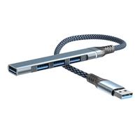 Concentrador USB con puertos adicionales para portátiles - Estación de acoplamiento con adaptador de extensión, 12,6" x 0,71" x 0,28"