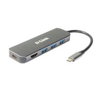 Concentrador USB D-Link DUB-2333 con HDMI y función de carga 1x USB-C con PD, 3x USB-A 3.0, 1x HDMI 1.4