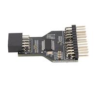 Concentrador USB de 9 Pines, Pequeño, Compacto, de Metal y Plástico, Plug and Play, Concentrador de Cabecera USB en Línea para el Hogar para Computadora