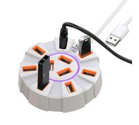 Concentrador USB, Divisor USB,Estación adaptadora para PC | Estación de acoplamiento 4K Transferencia de datos de 5 GBps Puertos de datos USB multipuerto Lector de tarjetas para teclado de cámara de i