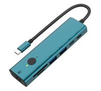 Concentrador USB - Estación de acoplamiento USB 3.0 - Distribuidor 7 puertos 5Gbps 4K con función de espera de pantalla para ordenador portátil Monitor