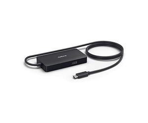 Concentrador USB Jabra PanaCast que proporciona una conexión USB-C y varias salidas de cable para conectar todos sus dispositivos a su portátil a través de un solo puerto USB-C. Enchufe EU