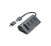 Concentrador USB/lectura. tarjetas, 5 puertos, 3x USB-A, SD, microSD, av. adp...