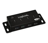 Concentrador USB - LogiLink - Hub de 4 Puertos - USB 3.0 - Negro - Ordenador de escritorio