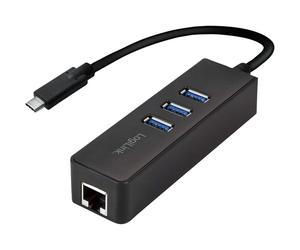 Concentrador USB - LOGILINK - UA0283 - Con cable - 1000 Mbit/s - Negro