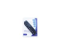 Concentrador USB - MEDIARANGE - MRCS504 - 7 Puertos USB 2.0 - Negro - Para Ordenador de sobremesa