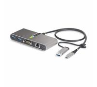 StarTech.com Hub USB-C de 2 Puertos USB-A de 5Gbps con Red RJ45 Ethernet Gigabit y Puerto Serie DB9 RS232 FTDI - PD 100W