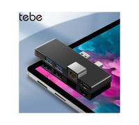 Concentrador USB Tebe compatible con Microsoft Surface Pro 6/4/5, adaptador 6 en 1 USB/Mini DP a HDMI