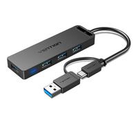 Concentrador USB tipo C/A a 4 puertos USB 3.0 compatible con MacBook Pro/Air,...