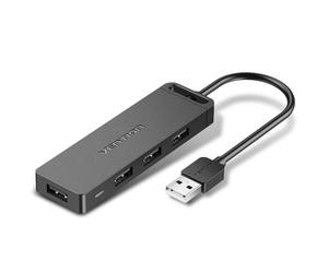 Concentrador USB Vention 4 Puertos USB 2.0 MicroUSB 8TB HDD Soporte Alimentación Externa