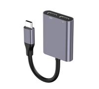 Concentradores de acoplamiento para gafas con carga rápida y dos interfaces USB para smartphones y tabletas, adaptador multipuerto USB C