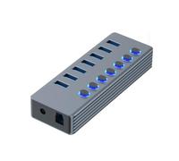 Concentradores de datos USB 3.0 de 7 puertos con interruptores individuales y cable largo para portátiles, PC y dispositivos de juego