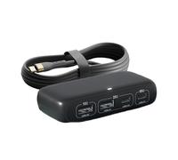 Concentradores tipo C 4 en 1 PD65W/PD25W/PD10W de carga y 480 Mbps de datos USB C, estación de carga USB de 4 puertos