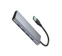 Concentradores tipo C/USB, estación de acoplamiento USB 3.0 con lector de tarjetas, 3 puertos USB A, concentradores de datos de 5 Gbps, extensor USB para PC y portátil