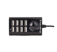 Concentradores USB 2.0 de 8 puertos, transferencia rápida de datos de hasta 480 Mbps, cable extendido de 100 cm para conectividad flexible y periféricos de computadora