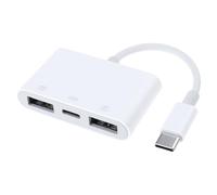Concentradores USB 2.0 multipuerto tipo C, divisores de estación de acoplamiento, concentradores USB, adaptadores de velocidad rápida para PC