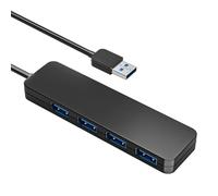 Concentradores USB 4 en 1 de 30 cm/120 cm, concentradores USB 3.0 de 4 puertos, concentradores de datos de 5 Gbps, extensor USB para teclados de PC, laptop, adaptador multipuerto