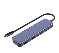 Concentradores USB 4 en 1 de velocidad rápida, 2 puertos USB A y tipo C, cuerpo de aluminio de transferencia de datos de 10 Gbps, para oficina y hogar