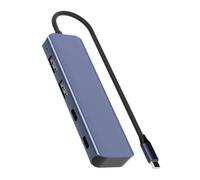 Concentradores USB 4 en 1 de velocidad rápida, 2 puertos USB A y tipo C, cuerpo de aluminio de transferencia de datos de 10 Gbps, para oficina y hogar