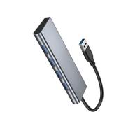 Concentradores USB 5 en 1 tipo C/USB, extensor USB para teclados de PC, concentradores USB 3.0 con lector de tarjetas, concentradores de datos de 5 Gbps