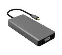 Concentradores USB C de alta velocidad USB C a convertidores de vídeo/VGA con puerto adicional de 3 USB para múltiples tareas de computación diversa