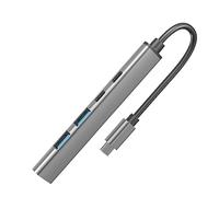 Concentradores USB C portátiles que conectan múltiples dispositivos USB 5 en 1, concentrador tipo C, multifunción, tipo C a concentrador USB para oficina, escuela, múltiples puertos USB