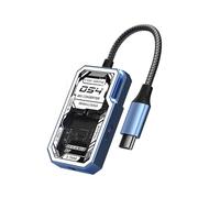 Concentradores USB C transparentes 4 en 1 para juegos con velocidad de transferencia de datos de 5 Gbps, enchufes y juego para portátiles, estación de acoplamiento transparente para laptop