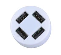 Concentradores USB macho a hembra de 4 puertos USB para cargar solo con luz LED para carga de coche y batería externa