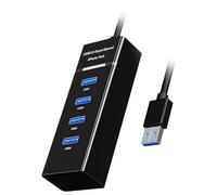 Concentradores USB portátiles de 4 puertos, conexión de múltiples dispositivos, concentradores de expansión USB, adaptador de concentradores de datos, concentradores ABS multiusos para el hogar