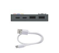 Concentradores USB únicos con forma de controlador de juego con 2 puertos tipo C y 2 puertos USB para accesorios de computadora