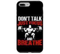 Concentrarse y Respirar Powerlifting Motivación Gimnasio Fitness Carcasa para iPhone 7 Plus/8 Plus