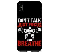 Concentrarse y Respirar Powerlifting Motivación Gimnasio Fitness Carcasa para iPhone XS MAX