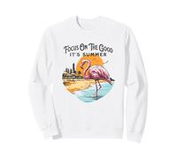 Concéntrate en lo Bueno es el Estilo de Playa de Flamenco Sudadera