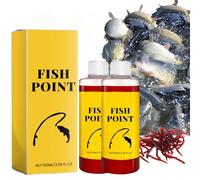 Concentrated Fish Attractant Liquid, Red Worm Formula Fishing Scent Bait Additive, 100ml Fish Point Liquid for Freshwater Fishing Trout Panfish (2PCS)