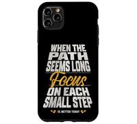 Concéntrese en cada diseño de motivación para el gimnasio Small Step Carcasa para iPhone 11 Pro Max