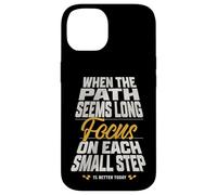Concéntrese en cada diseño de motivación para el gimnasio Small Step Carcasa para iPhone 14