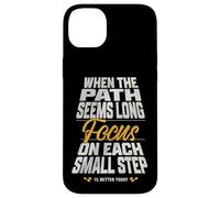 Concéntrese en cada diseño de motivación para el gimnasio Small Step Carcasa para iPhone 14 Plus