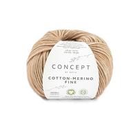 Concept 25g Cotton - Merino fino - Color: 81 - Marrón claro - Un voluminoso hilo de algodón orgánico y la mejor lana merino, combinado en delicada estructura de cadena.