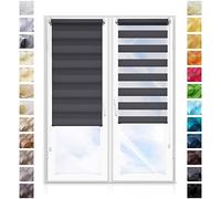 Concept Blinds Estores Personalizados día y Noche - SIN taladrar - Estores Enrollables para Ventanas y Puertas (Ancho de 30 cm a 89 cm)