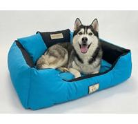 Concept Crystal Cama para Perros Impermeable Cordura - Relleno Fibra Siliconada Cojín - Duradera Resistente a Arañazos - Lavable Hecha a Mano en Polonia - 6 Tamaños 55x45 cm a 145x115 cm - King Dog