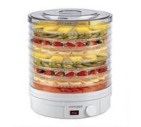 Concept Electrodomésticos SO1020 Deshidratador de Alimentos, con 9 bandejas de abastecimiento, Temperatura Ajustable de 35-70 Grados, 245 W, 46 Decibelios, Plástico, Blanco