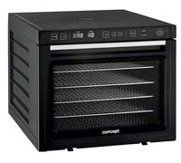 Concept Electrodomésticos SO3000 Deshidratador de fruta profesional con ventilador Double Fan, con 6 bandejas de secado de acero inoxidable, 35 - 70 °C, temporizador digital de hasta 99 horas, pantalla LED, 1000 W