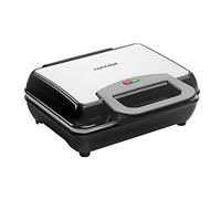 Concept Electrodomésticos VF3040 Gofrera, 1000 W, Acero Inoxidable, Negro