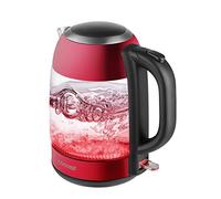 CONCEPT Hausgeräte RK4081 - Hervidor de agua de cristal con capacidad de 1,7 L, con filtro, diseño exclusivo, 2200 acero inoxidable, 1,7 litros